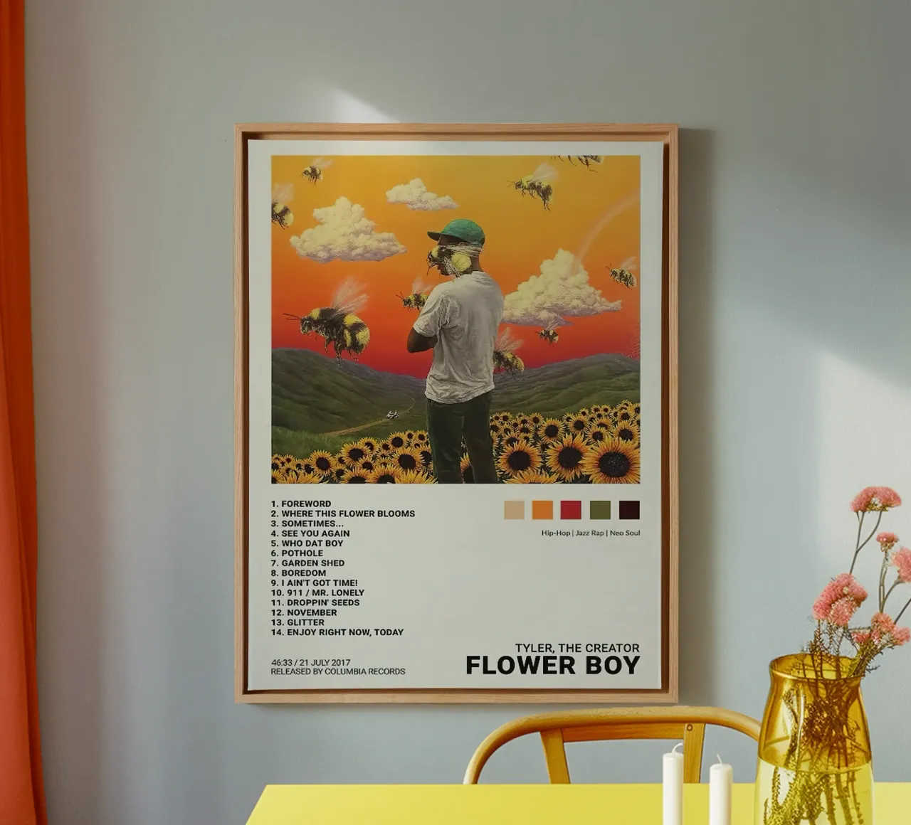 Flower Boy Tyler The Creator tela con Cornice a cassetta da Roronoa7