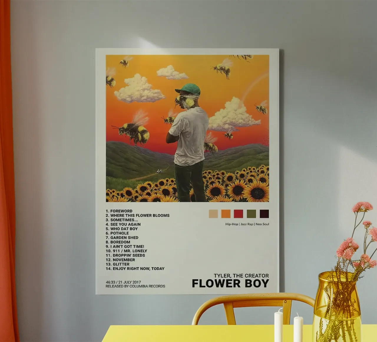Flower Boy Tyler The Creator tela con Cornice a cassetta da Roronoa7
