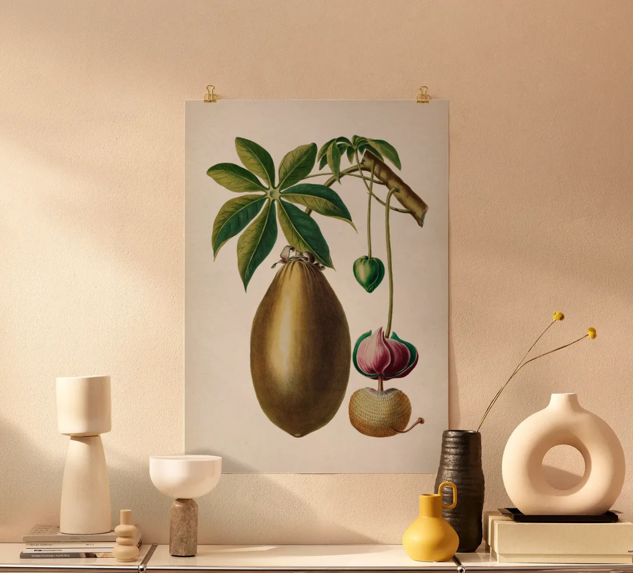 Vintage Denisse 3 Adansonia Digitata poster con telaio in alluminio da Vintage Print Collection