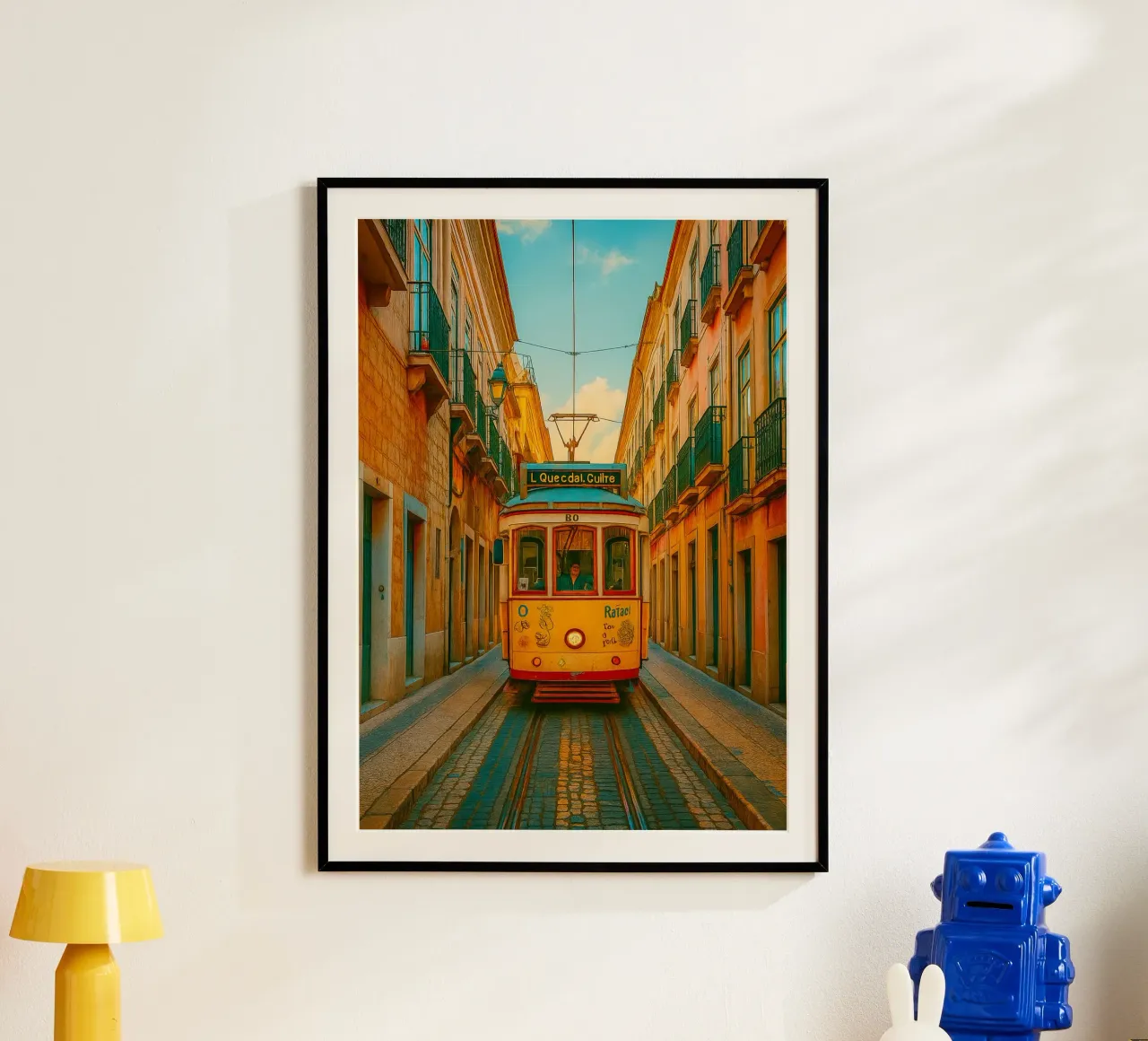 train de ville vue rétro photographie poster de viantishop