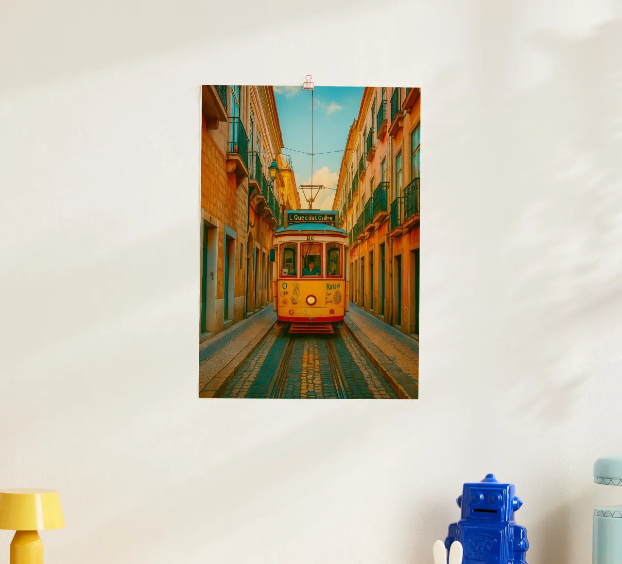 train de ville vue rétro photographie poster de viantishop