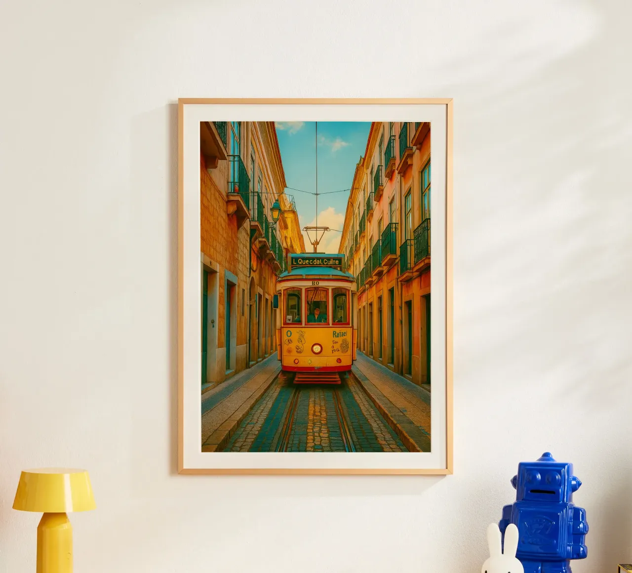 train de ville vue rétro photographie poster de viantishop
