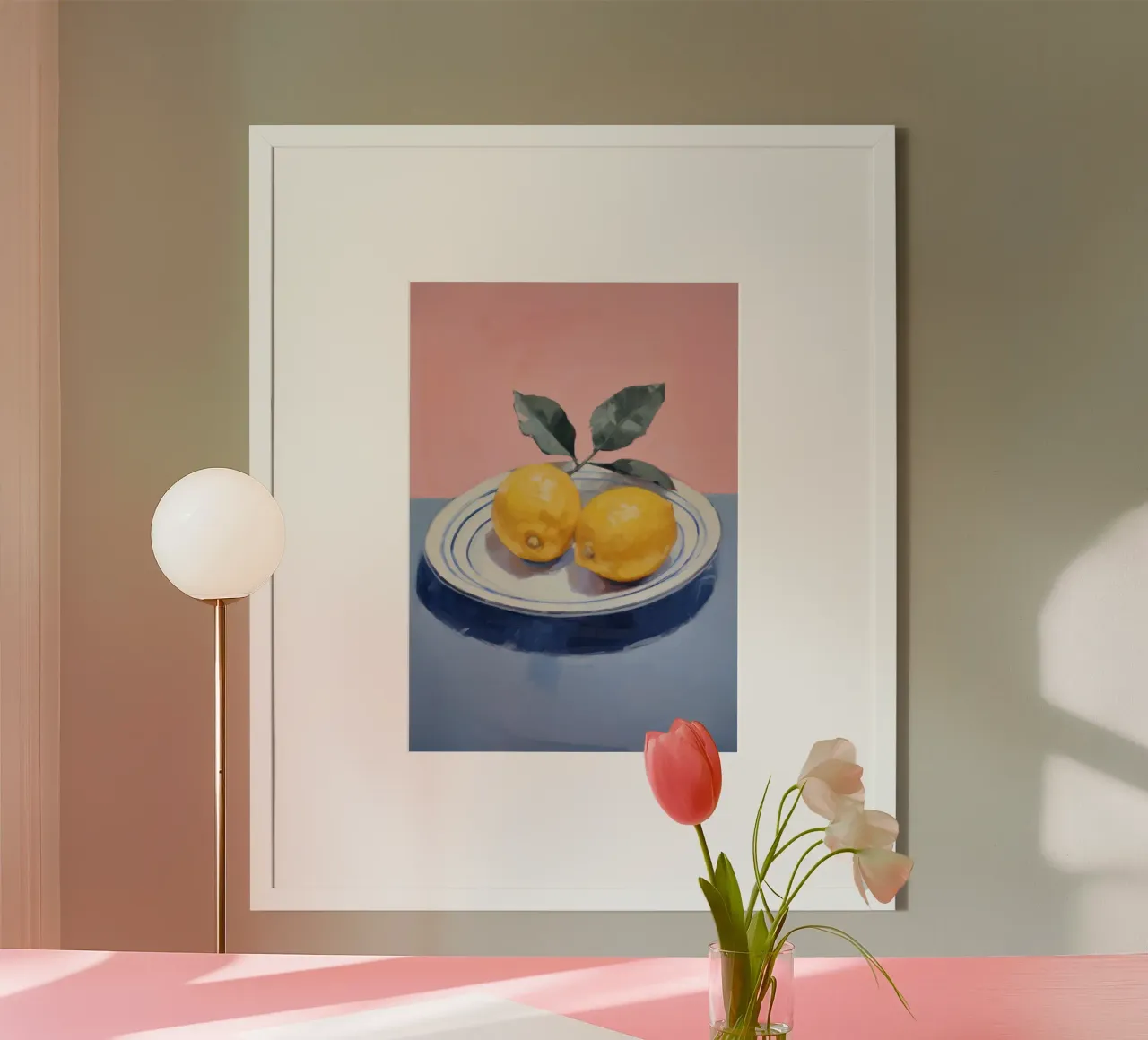 Zitrone Poster, Stillleben, Obst Poster, Sommer Druck Poster von ArtHaus
