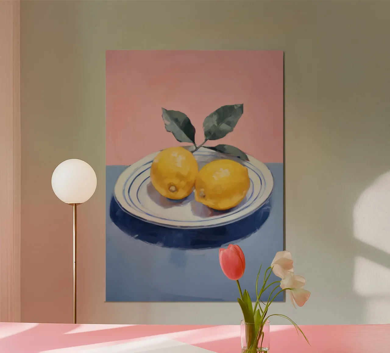 Zitrone Poster, Stillleben, Obst Poster, Sommer Druck Poster von ArtHaus