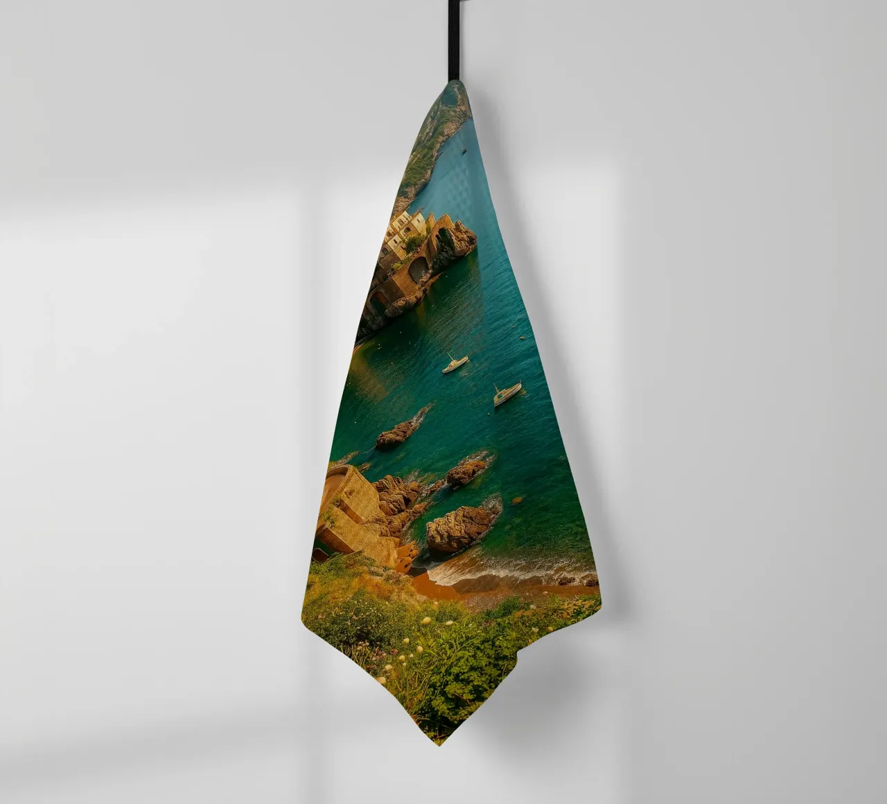 vue côtière photographie rétro torchon de viantishop