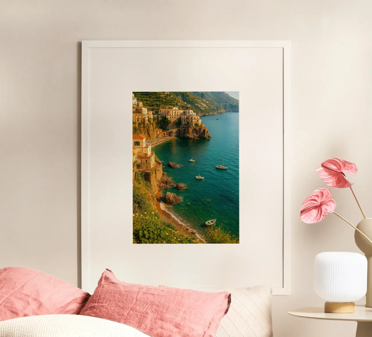vue côtière photographie rétro poster de viantishop