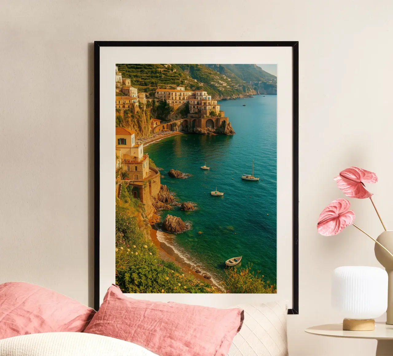 vue côtière photographie rétro poster de viantishop