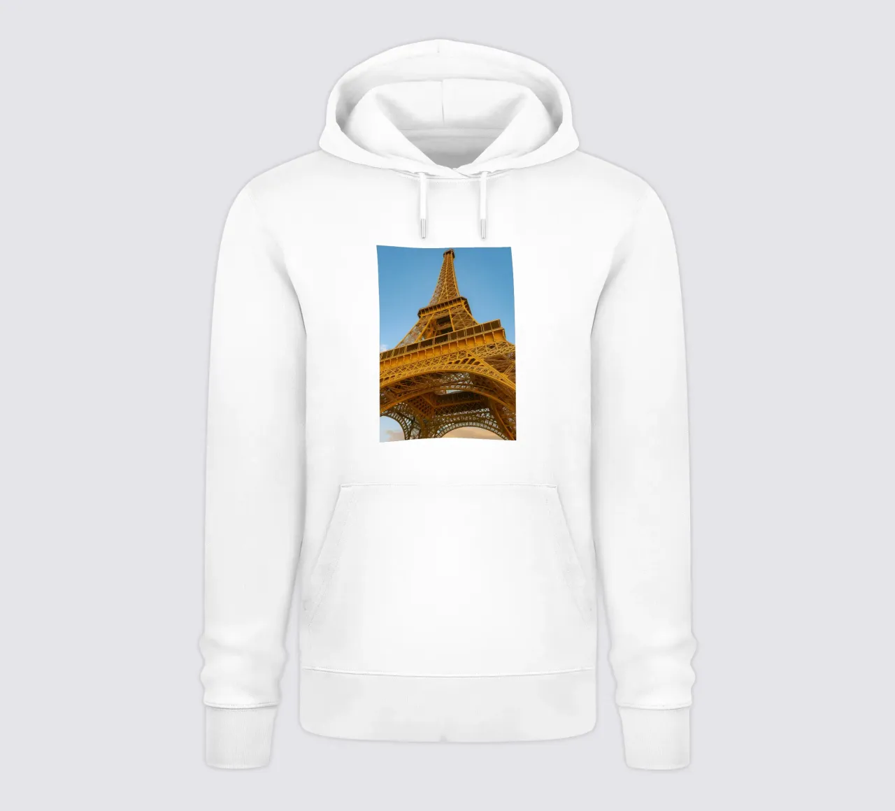 vue de la tour eiffel photographie retro sweat à capuche de viantishop