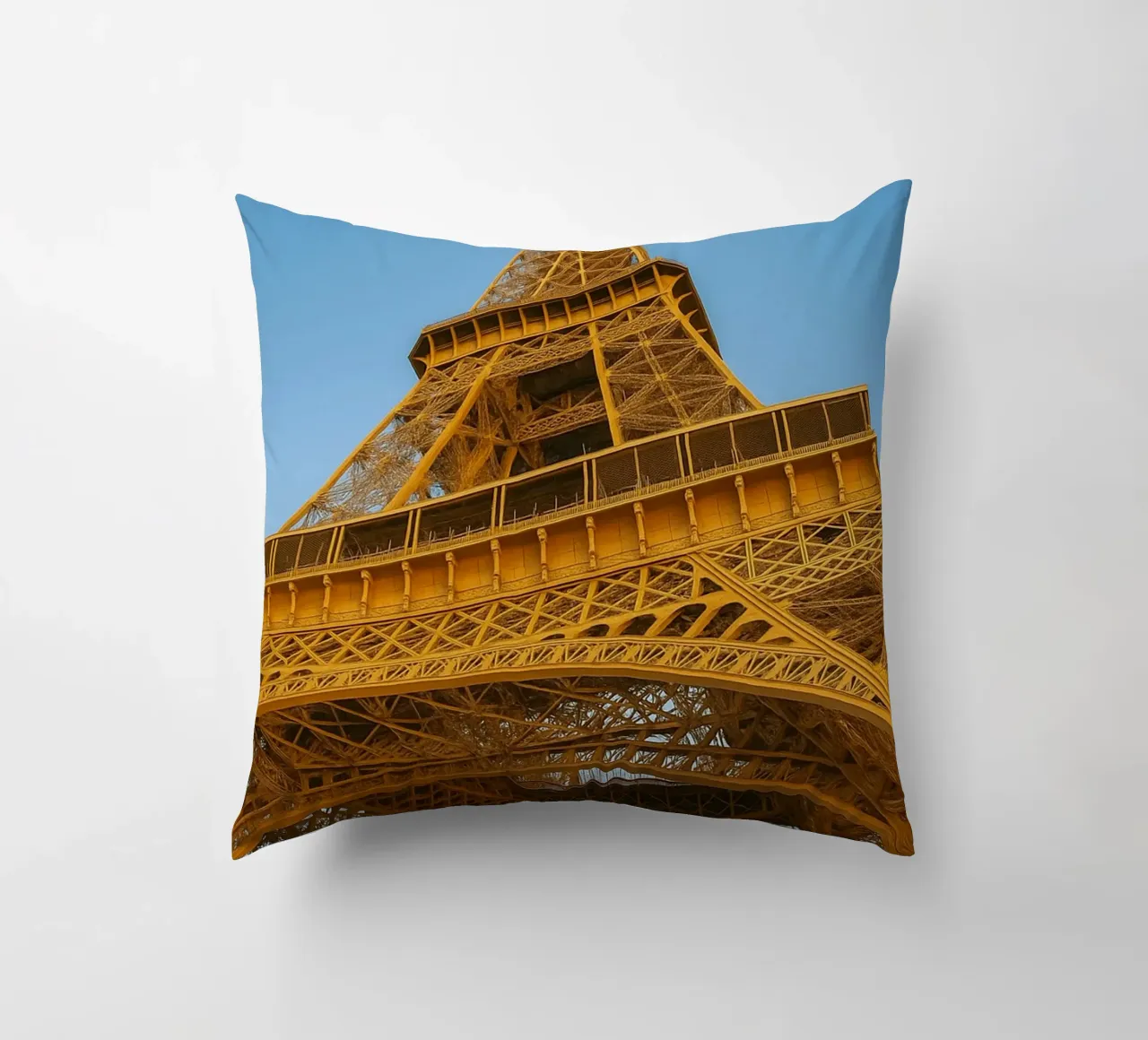 vue de la tour eiffel photographie retro coussin de viantishop
