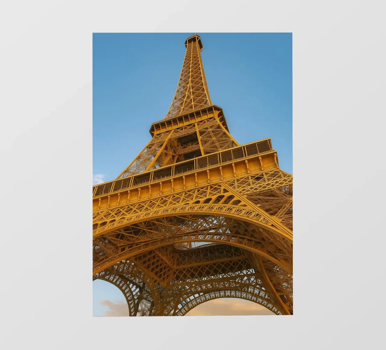 vue de la tour eiffel photographie retro bâche pvc de viantishop