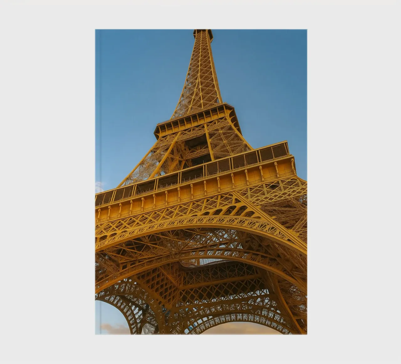 eiffel tower view retro photography notebook by viantishop