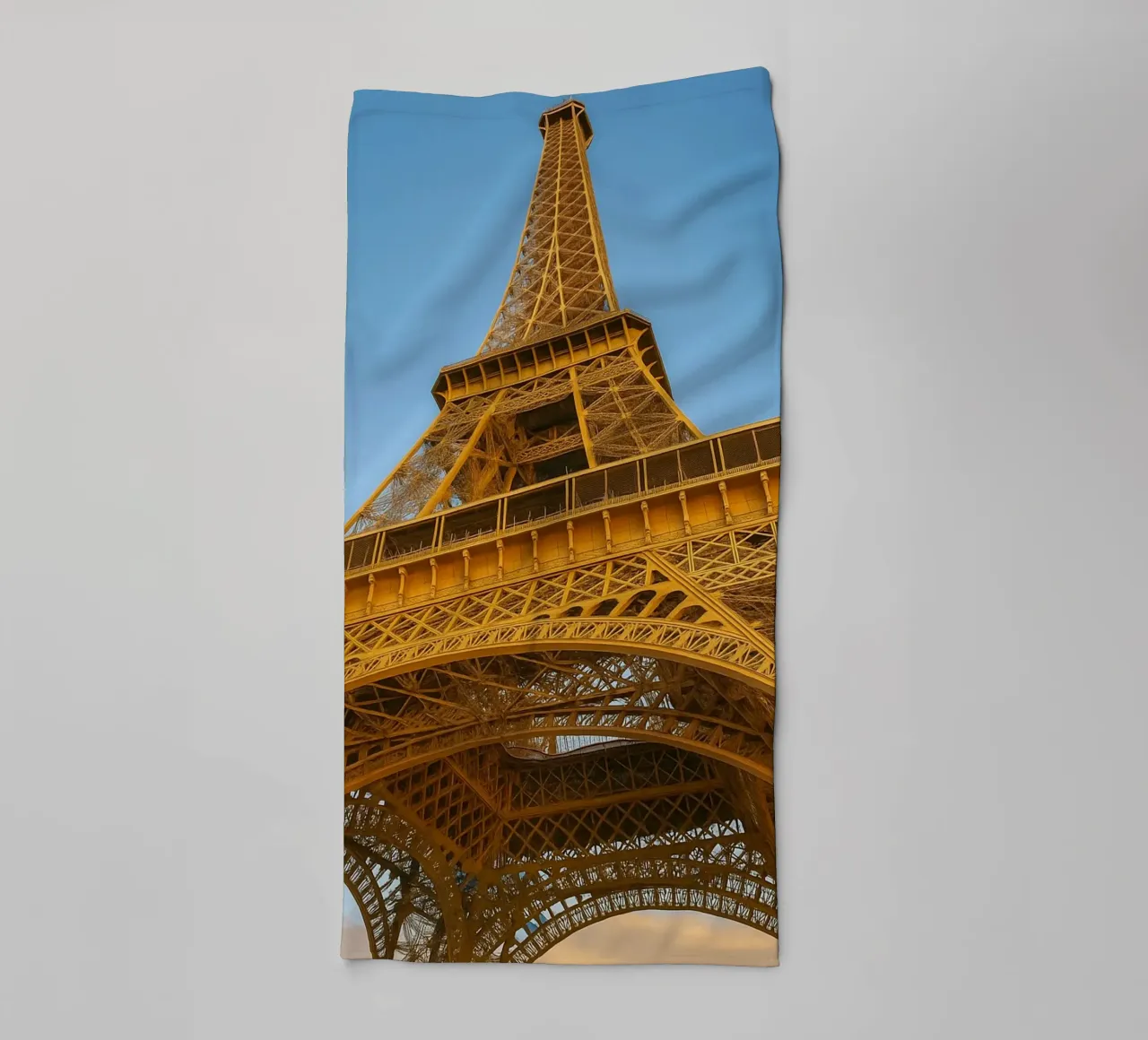 eiffel tower view retro photography towel by viantishop
