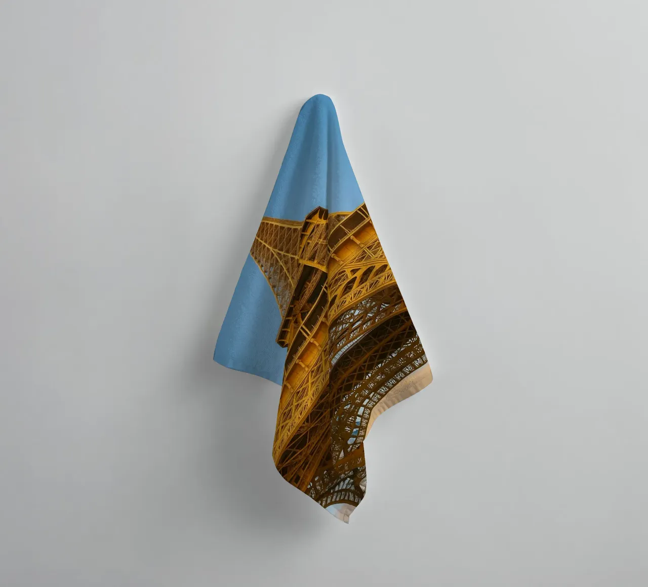 eiffel tower view retro photography towel by viantishop