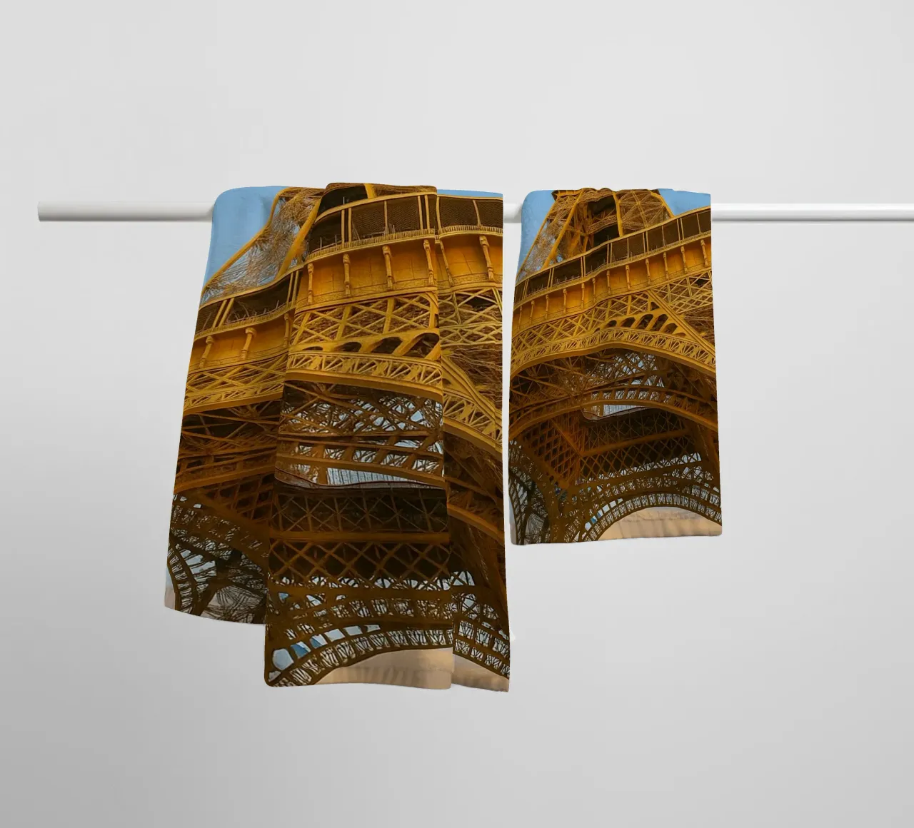 eiffel tower view retro photography towel by viantishop