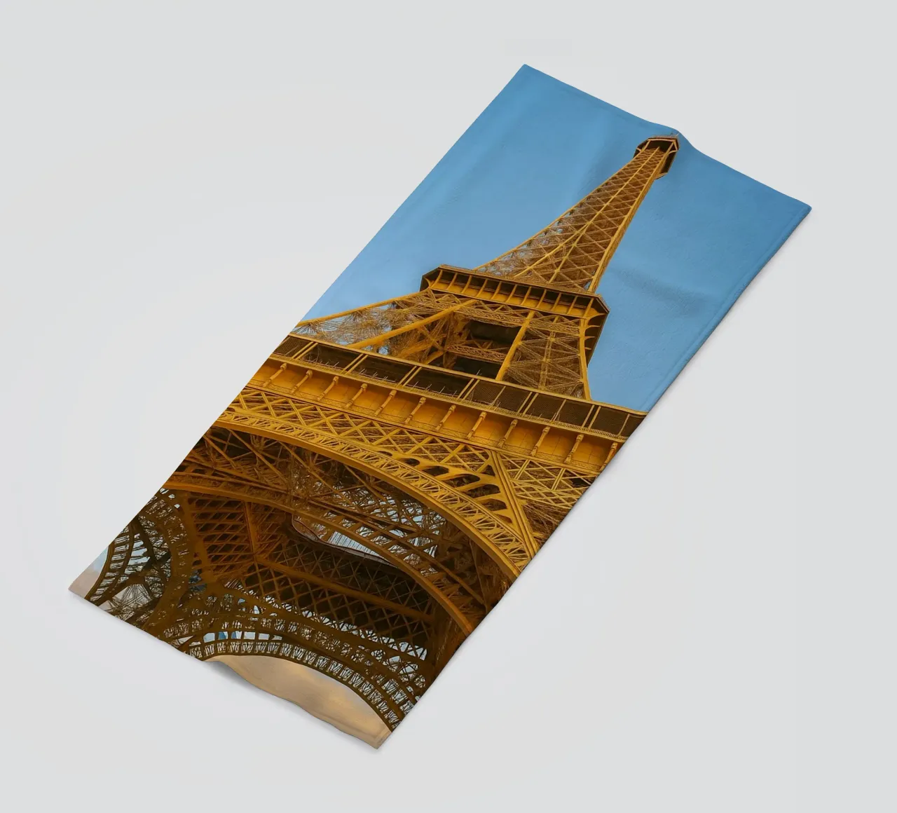 eiffel tower view retro photography beach towel by viantishop