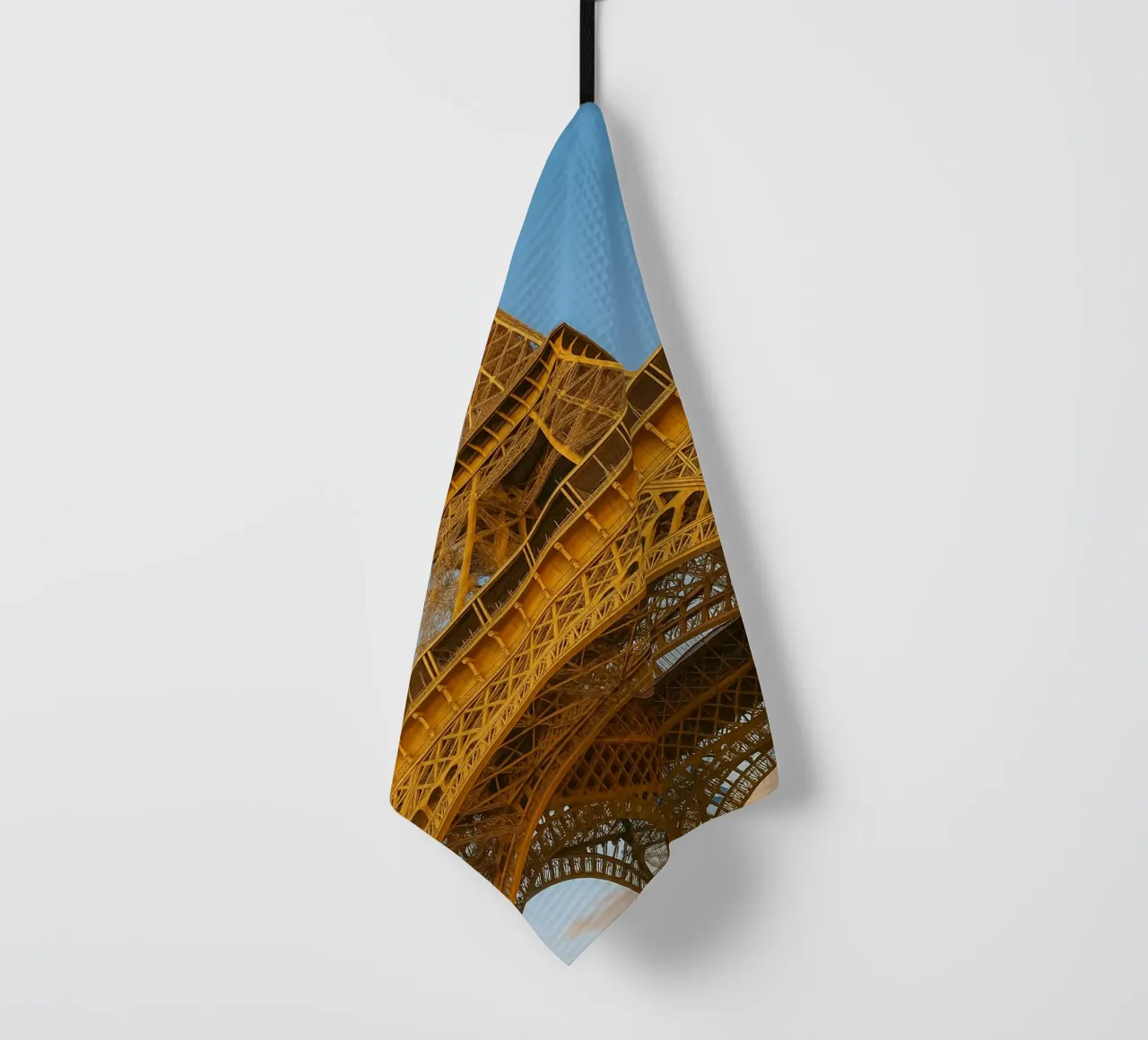vue de la tour eiffel photographie retro torchon de viantishop