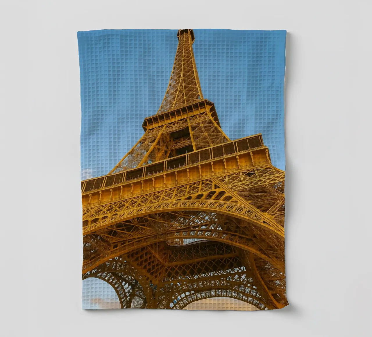 vue de la tour eiffel photographie retro torchon de viantishop