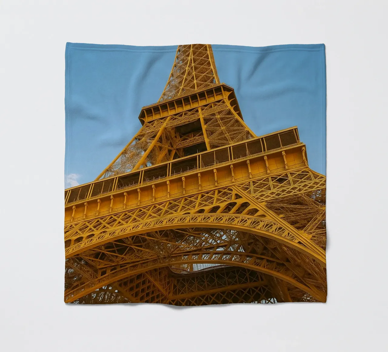 eiffel tower view retro photography fleece blanket by viantishop