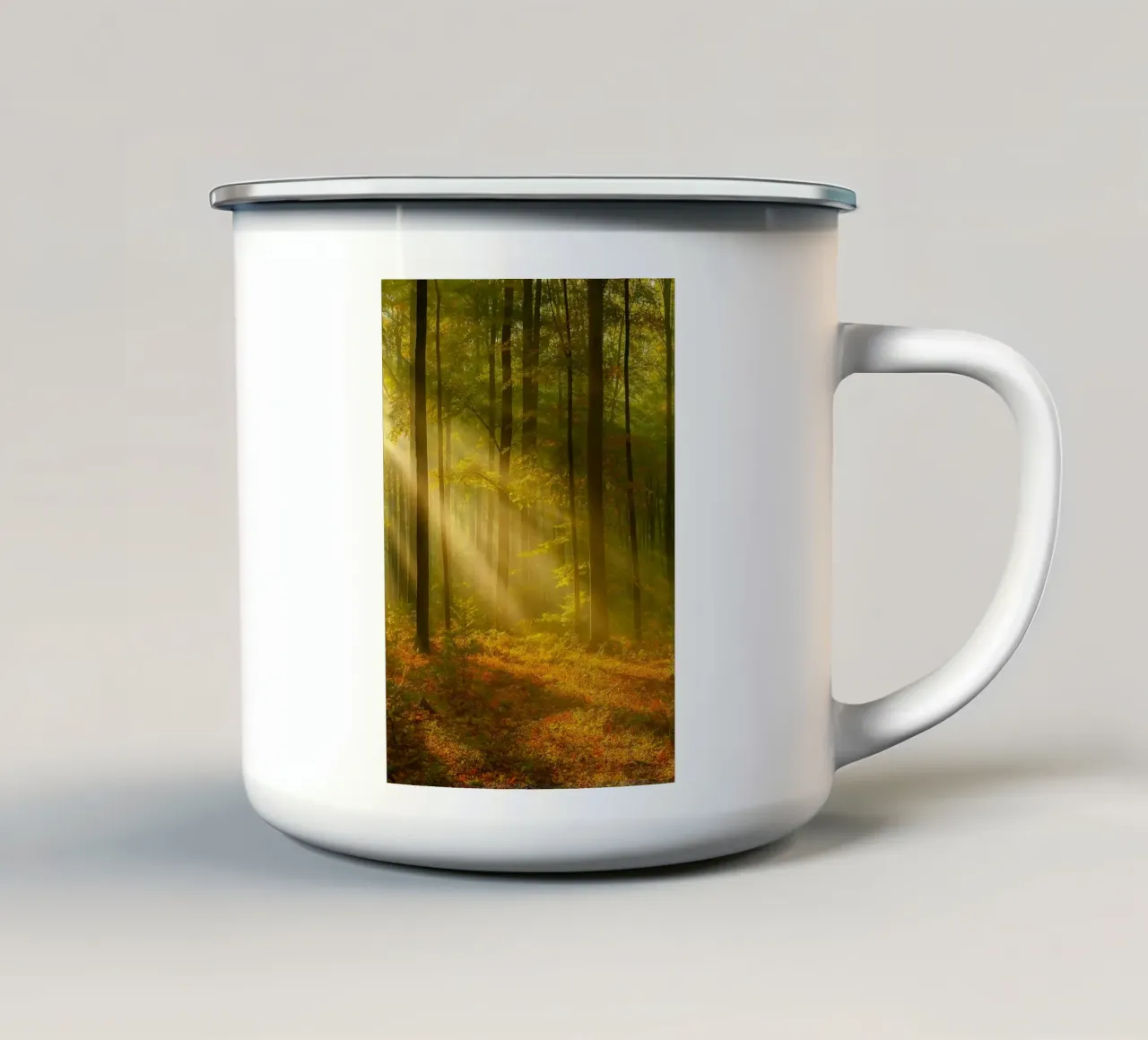 fotografia retro di forrest view tazza in smalto da viantishop