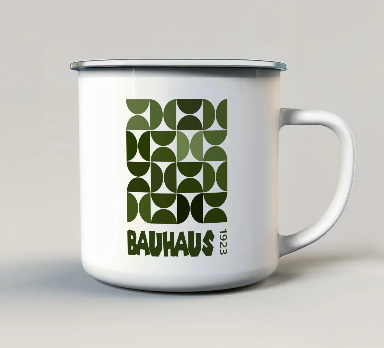 Sap green Bauhaus tazza in smalto da TijanaArtStudio88
