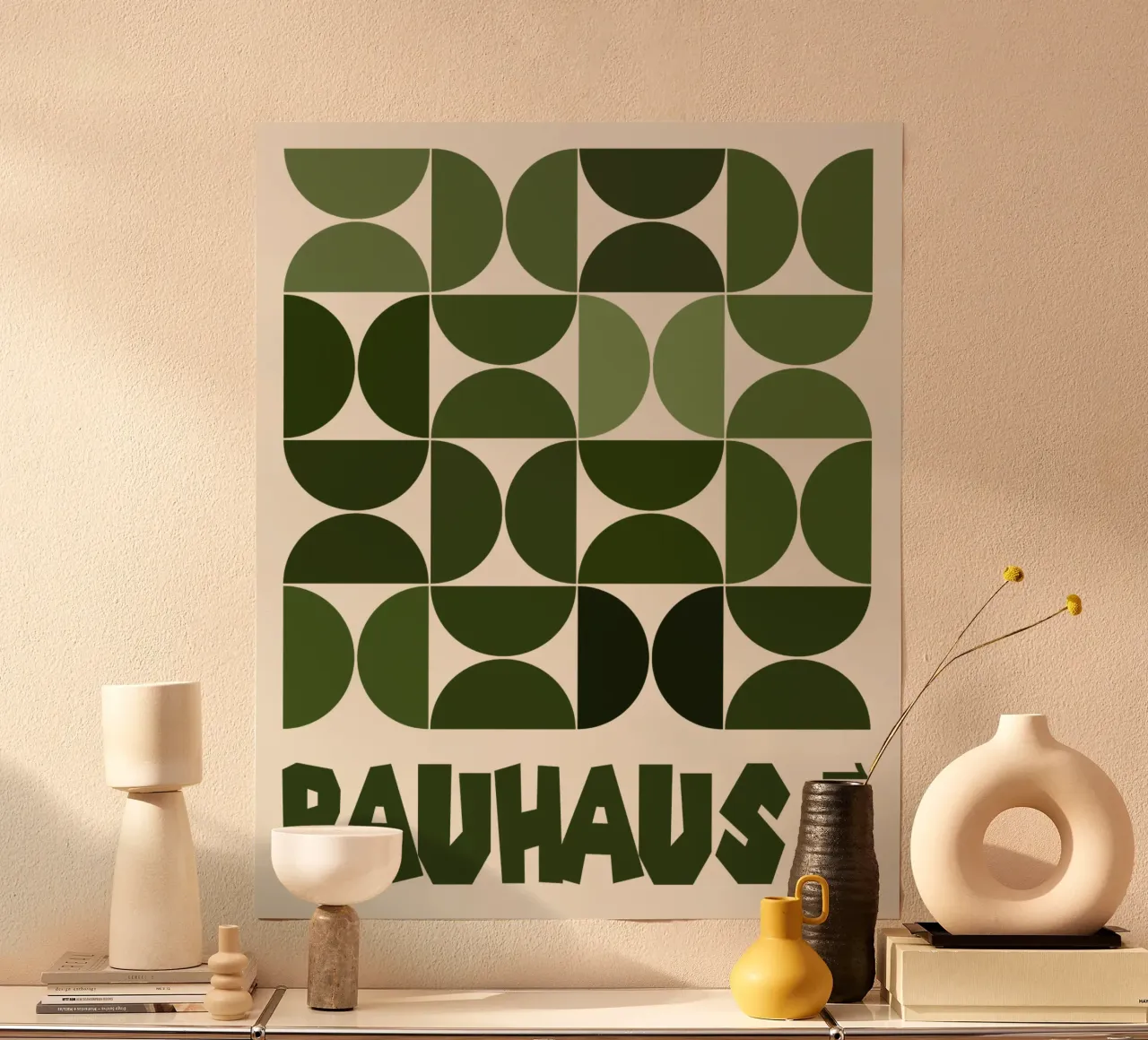 Sap green Bauhaus poster da TijanaArtStudio88