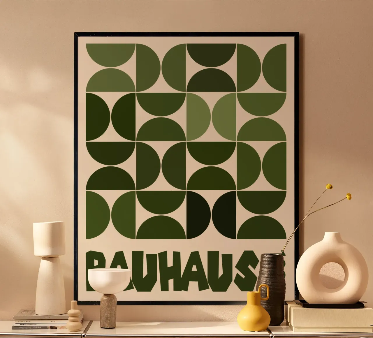 Sap green Bauhaus poster da TijanaArtStudio88