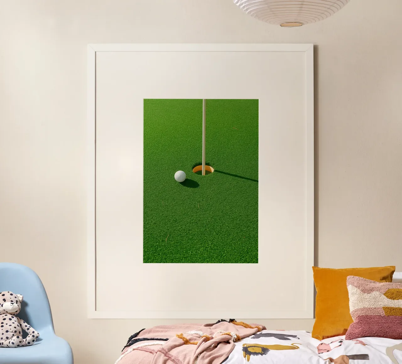vue d'un trou de golf photographie rétro poster avec cadre en plastique de viantishop