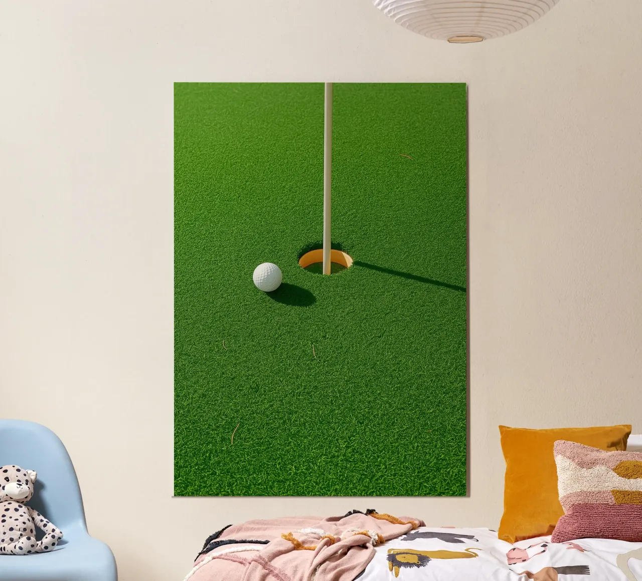vue d'un trou de golf photographie rétro poster avec cadre en plastique de viantishop