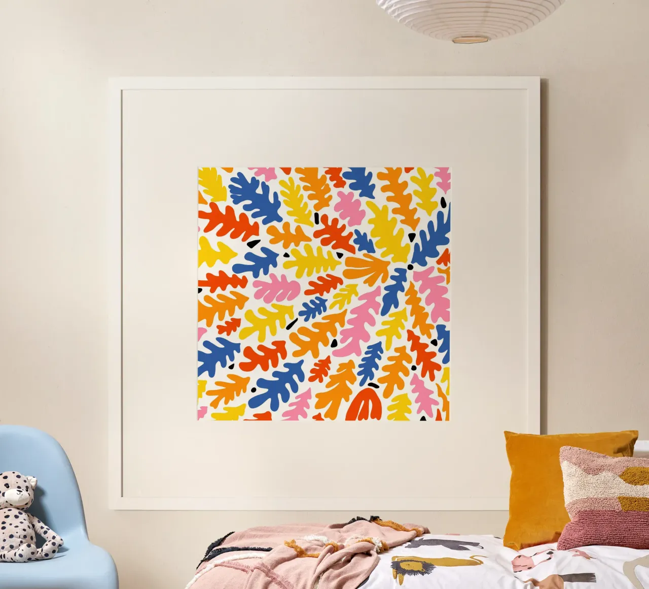 Matisse inspired colorful summer seaweed No1 poster da TijanaArtStudio88