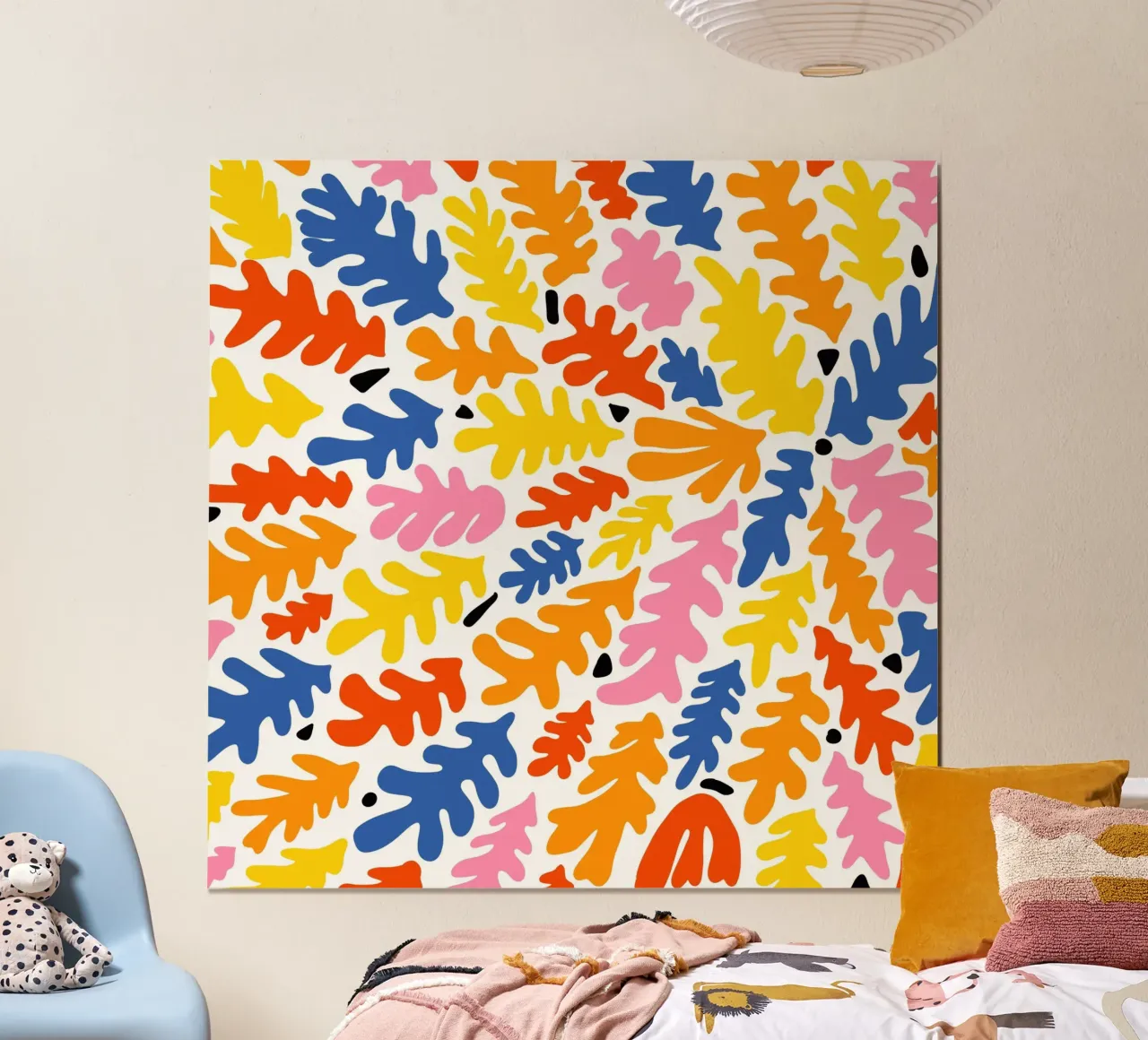 Matisse inspired colorful summer seaweed No1 poster da TijanaArtStudio88