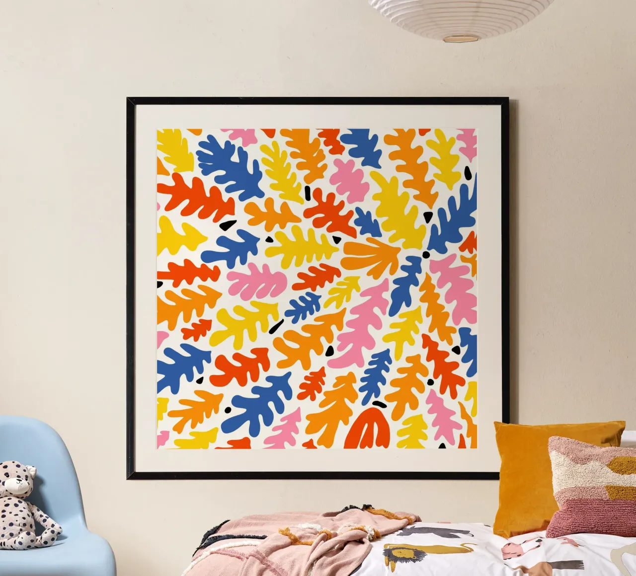 Matisse inspired colorful summer seaweed No1 poster da TijanaArtStudio88