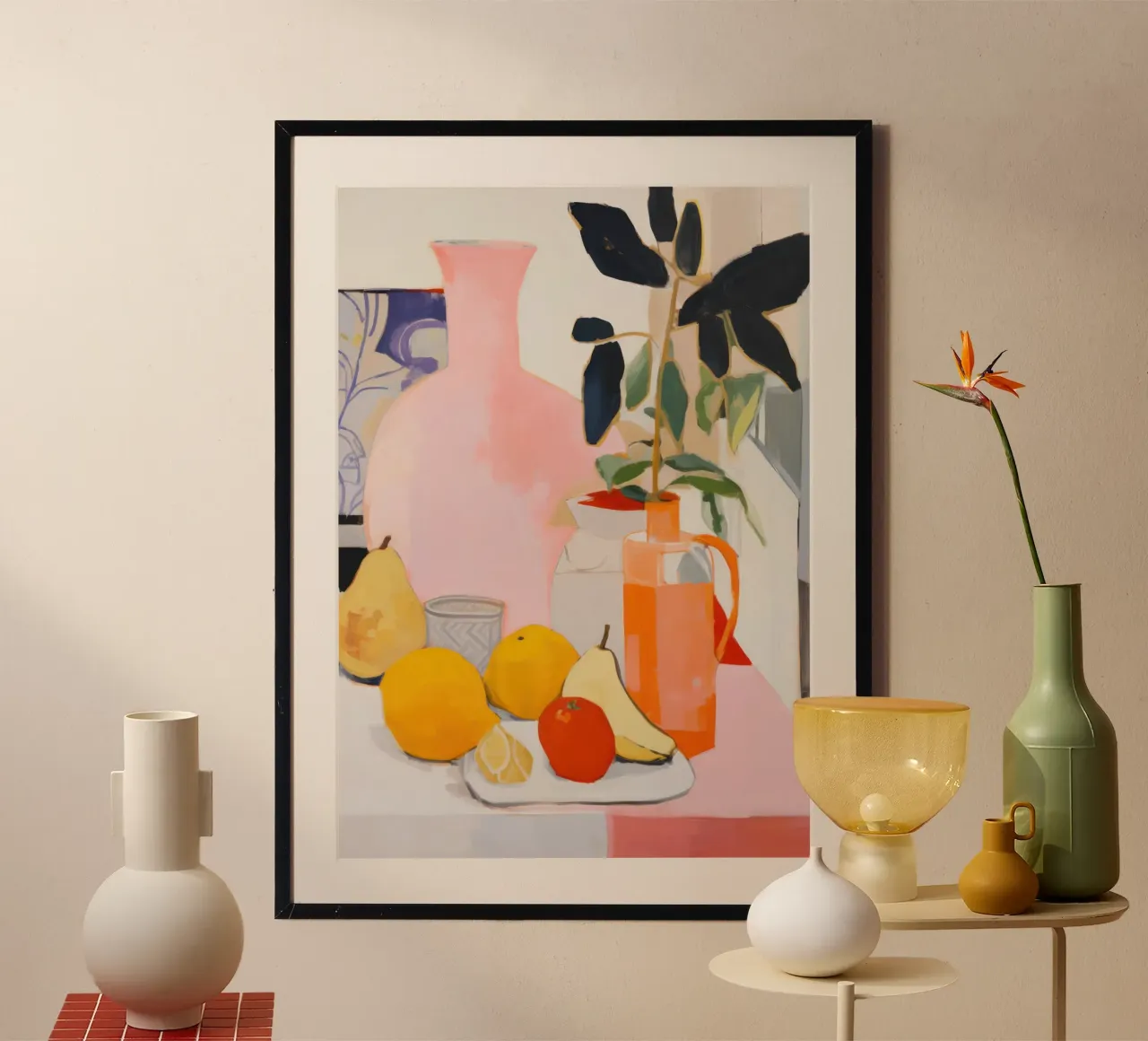 Poster astratto sulla frutta, natura morta, stampa di frutta Arte colorata poster da ArtHaus