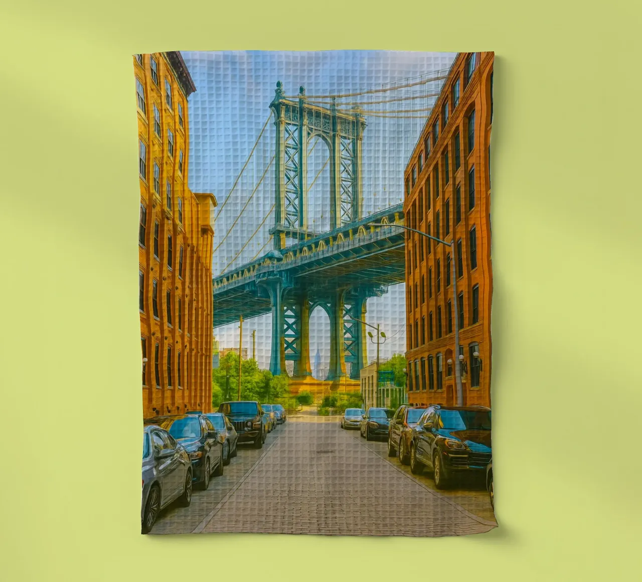 vue du pont de manhattan photographie retro torchon de viantishop