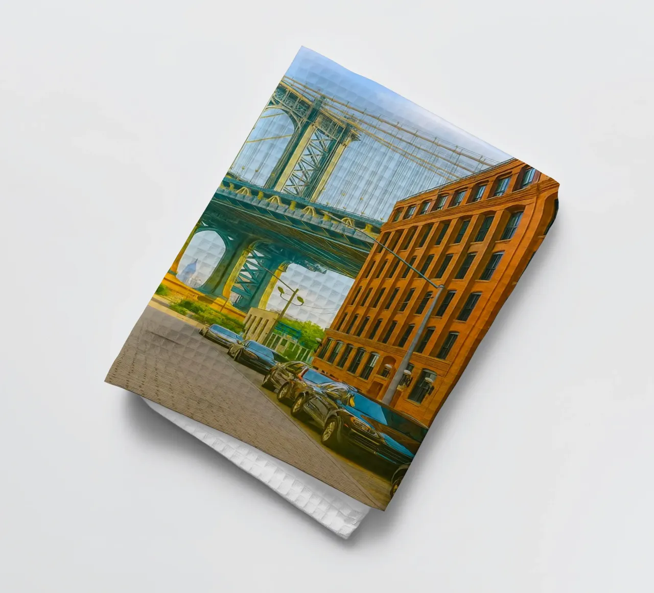 vue du pont de manhattan photographie retro torchon de viantishop