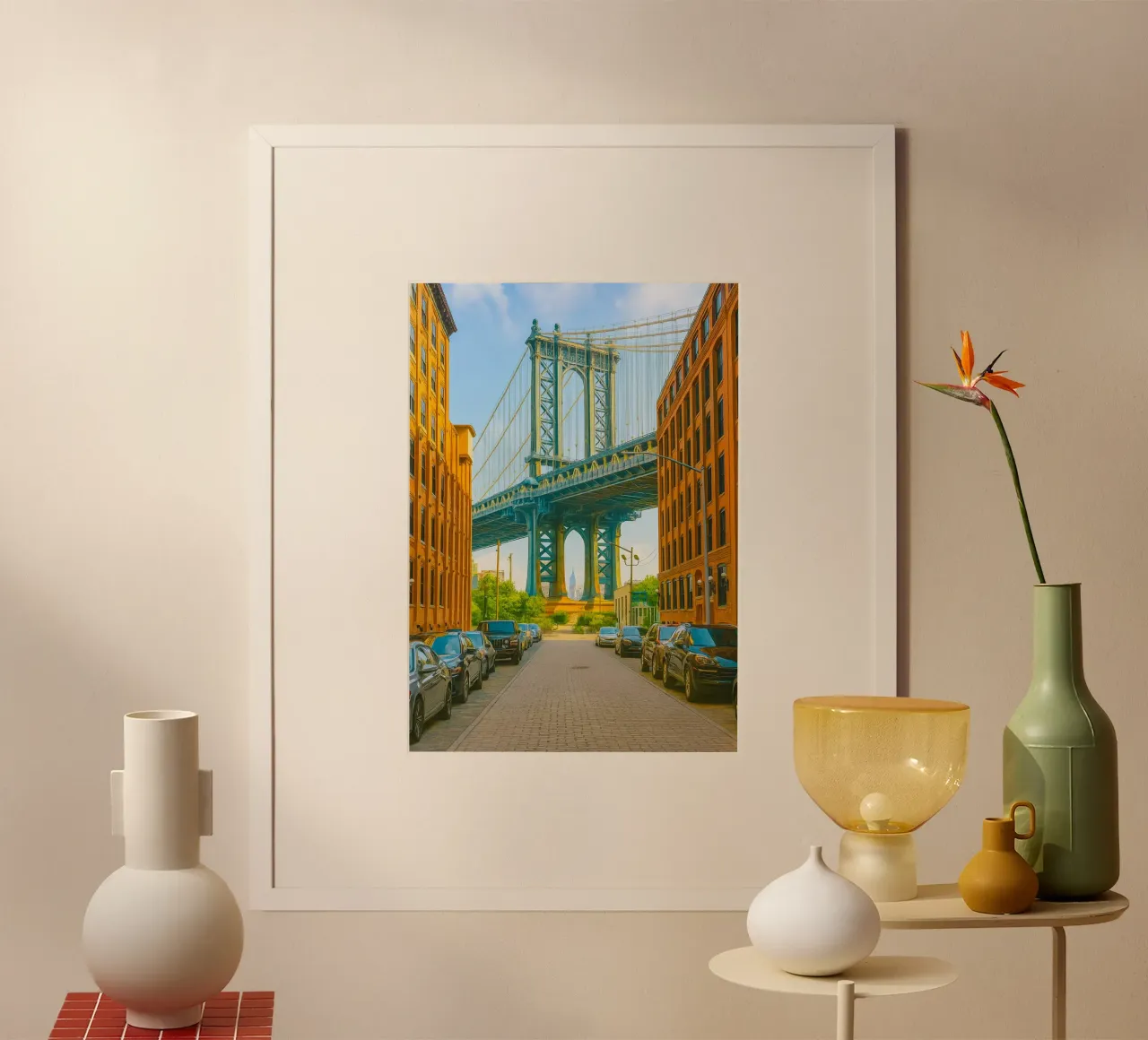 vue du pont de manhattan photographie retro poster de viantishop