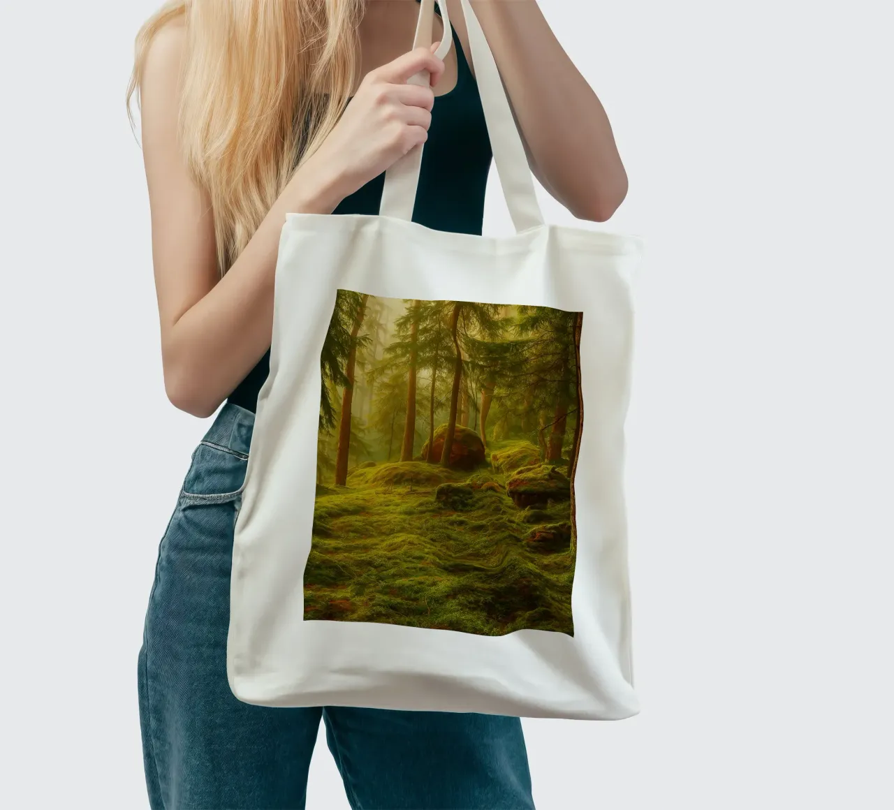 moost forrest view retro photography borsa in juta da viantishop