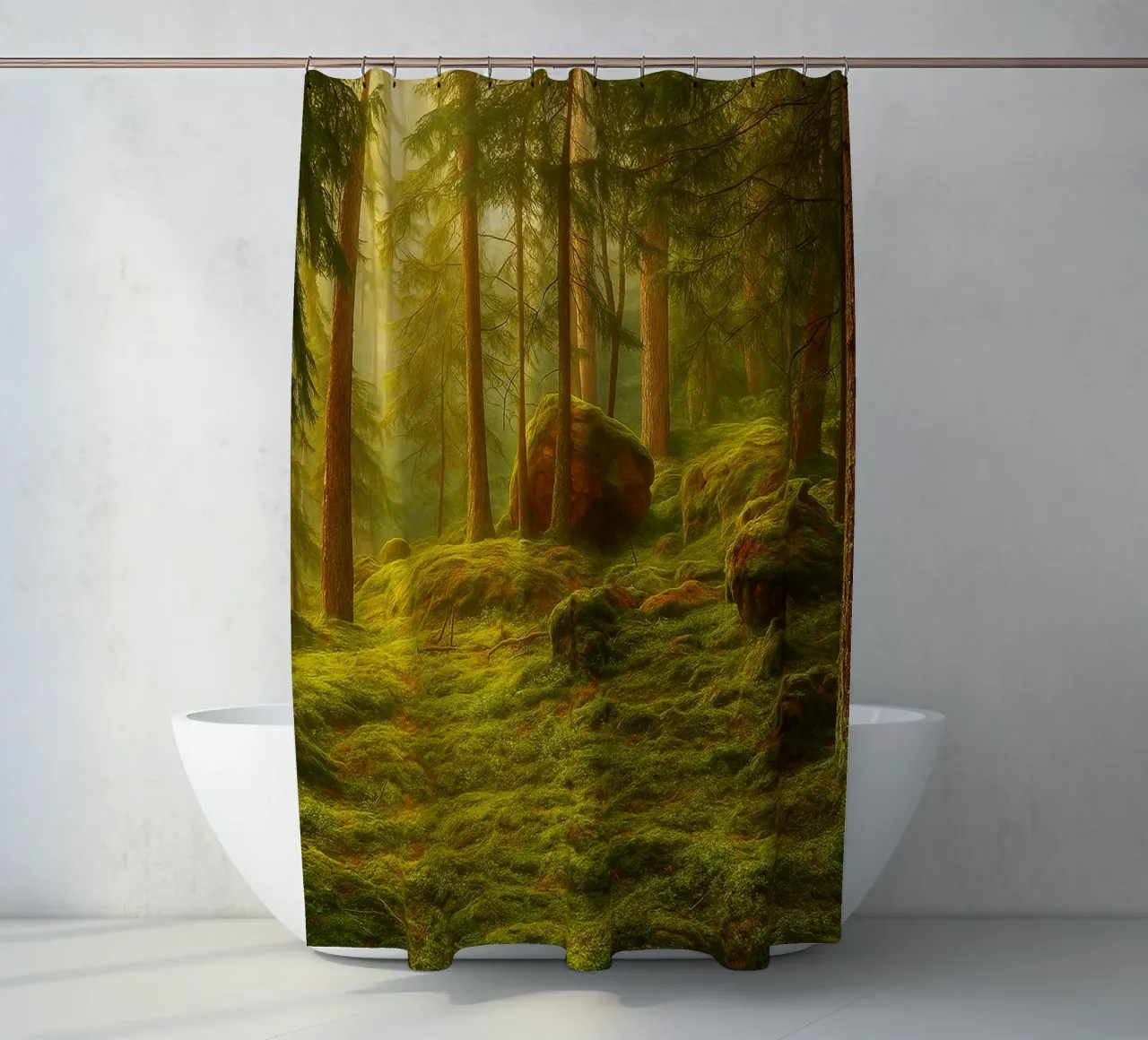 moost forrest view retro photography tenda da doccia da viantishop