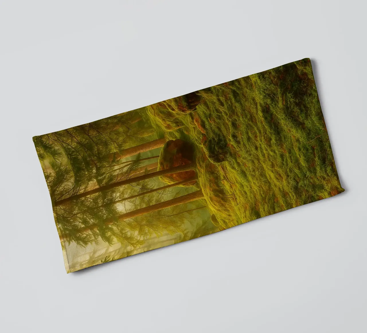 moost forrest view retro photography asciugamano da bagno da viantishop