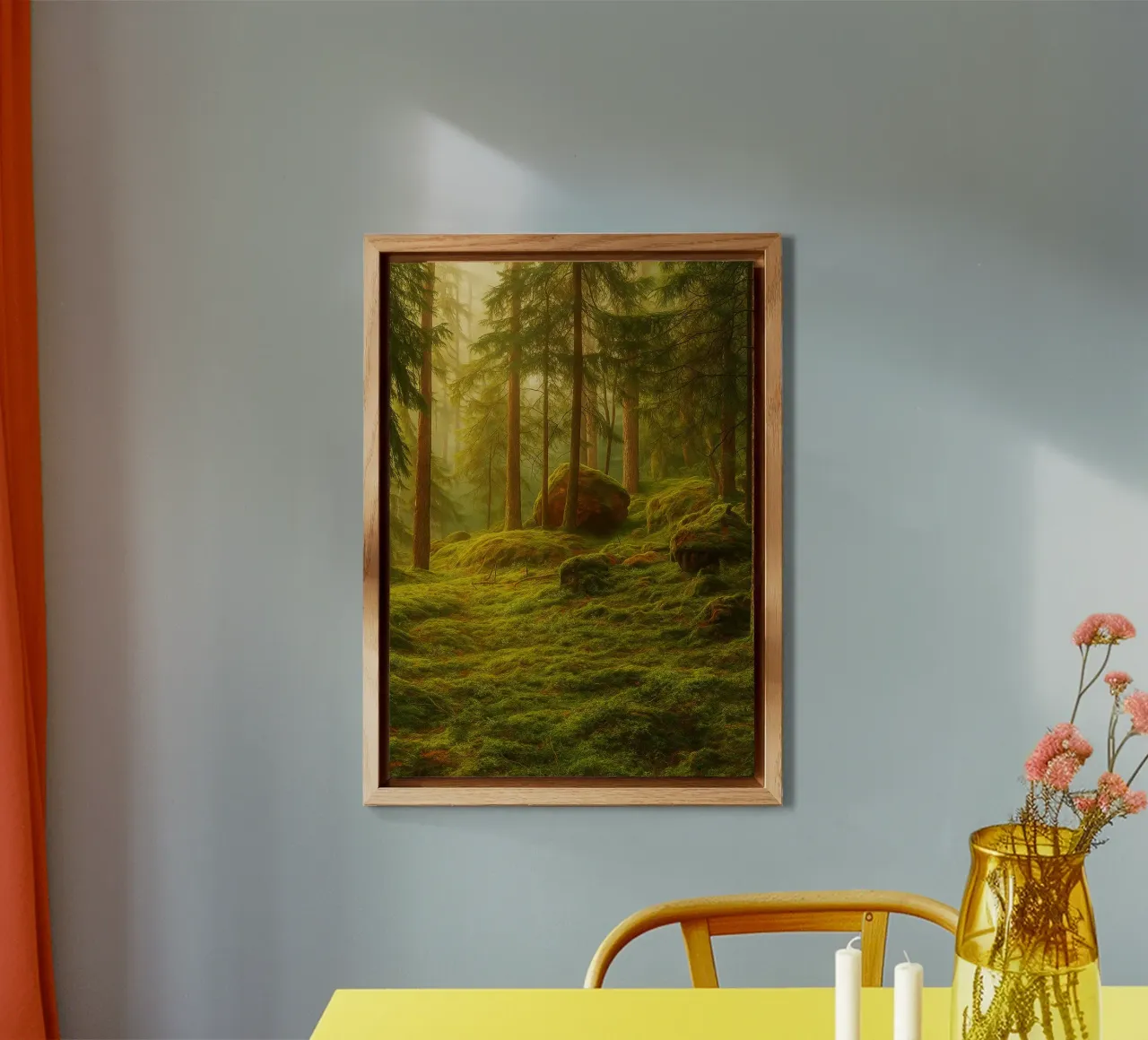 moost forrest view retro photography alluminio dibond da viantishop