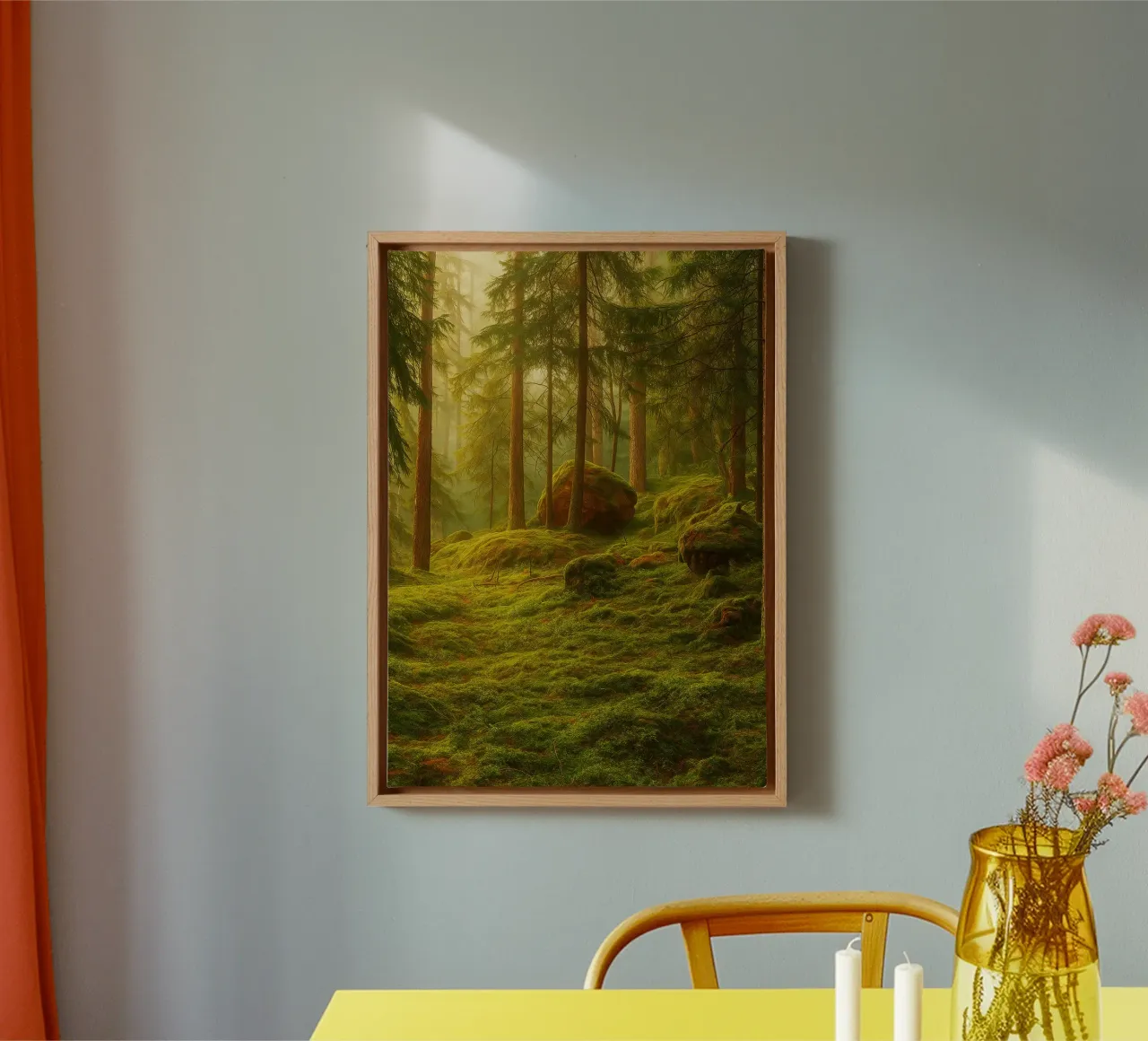 moost forrest view retro photography Leinwand mit Schattenfugenrahmen von viantishop
