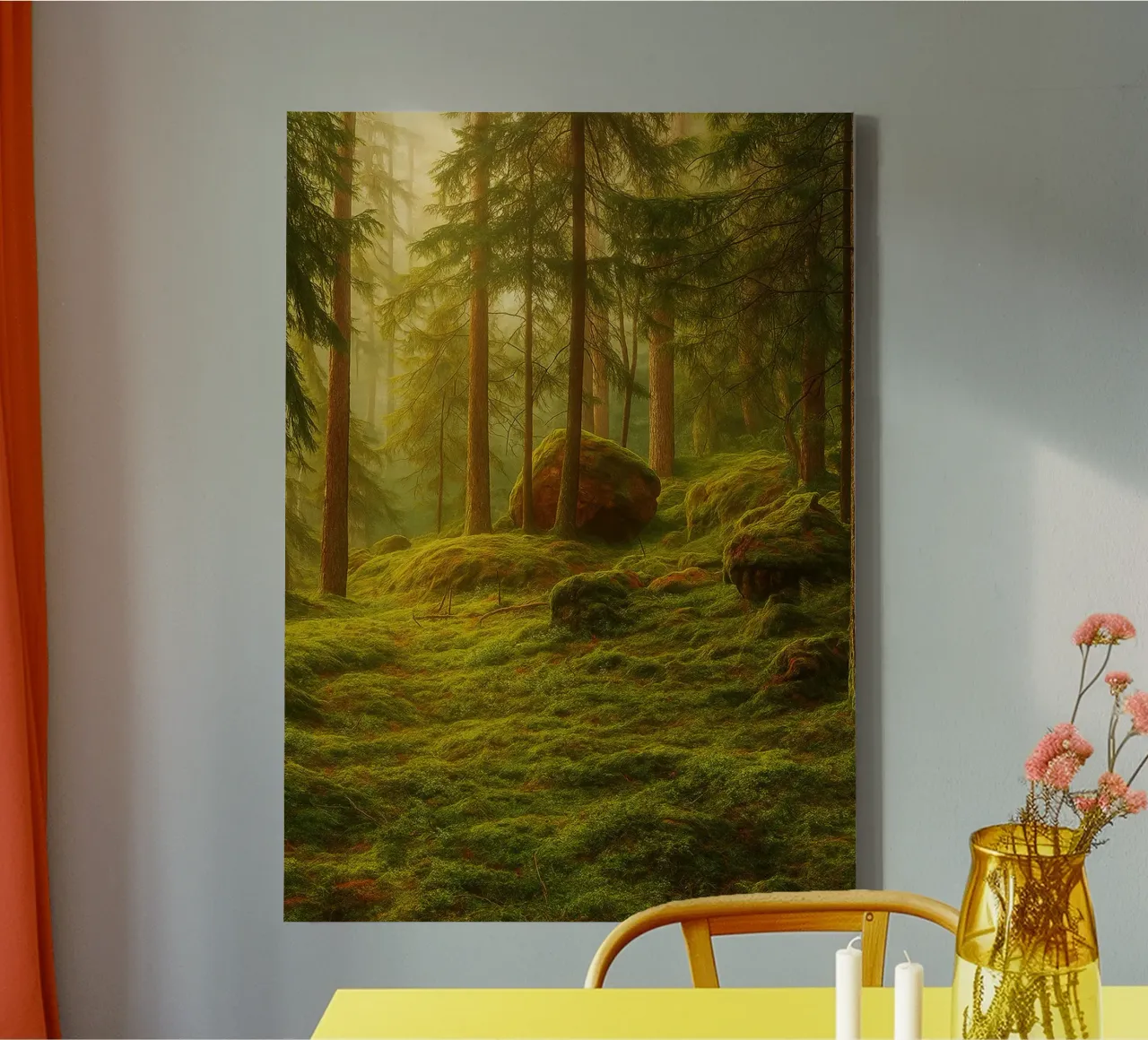 moost forrest view retro photography Leinwand mit Schattenfugenrahmen von viantishop