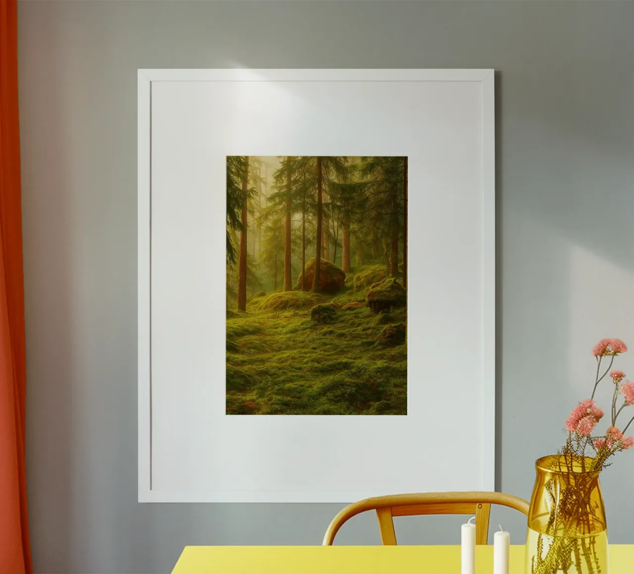moost forrest view retro photography poster da viantishop