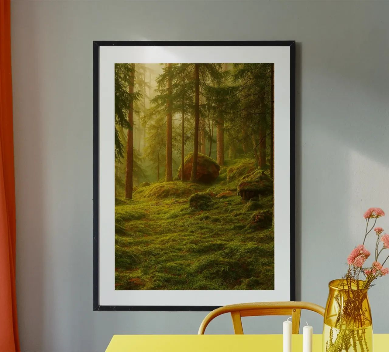 moost forrest view retro photography poster da viantishop