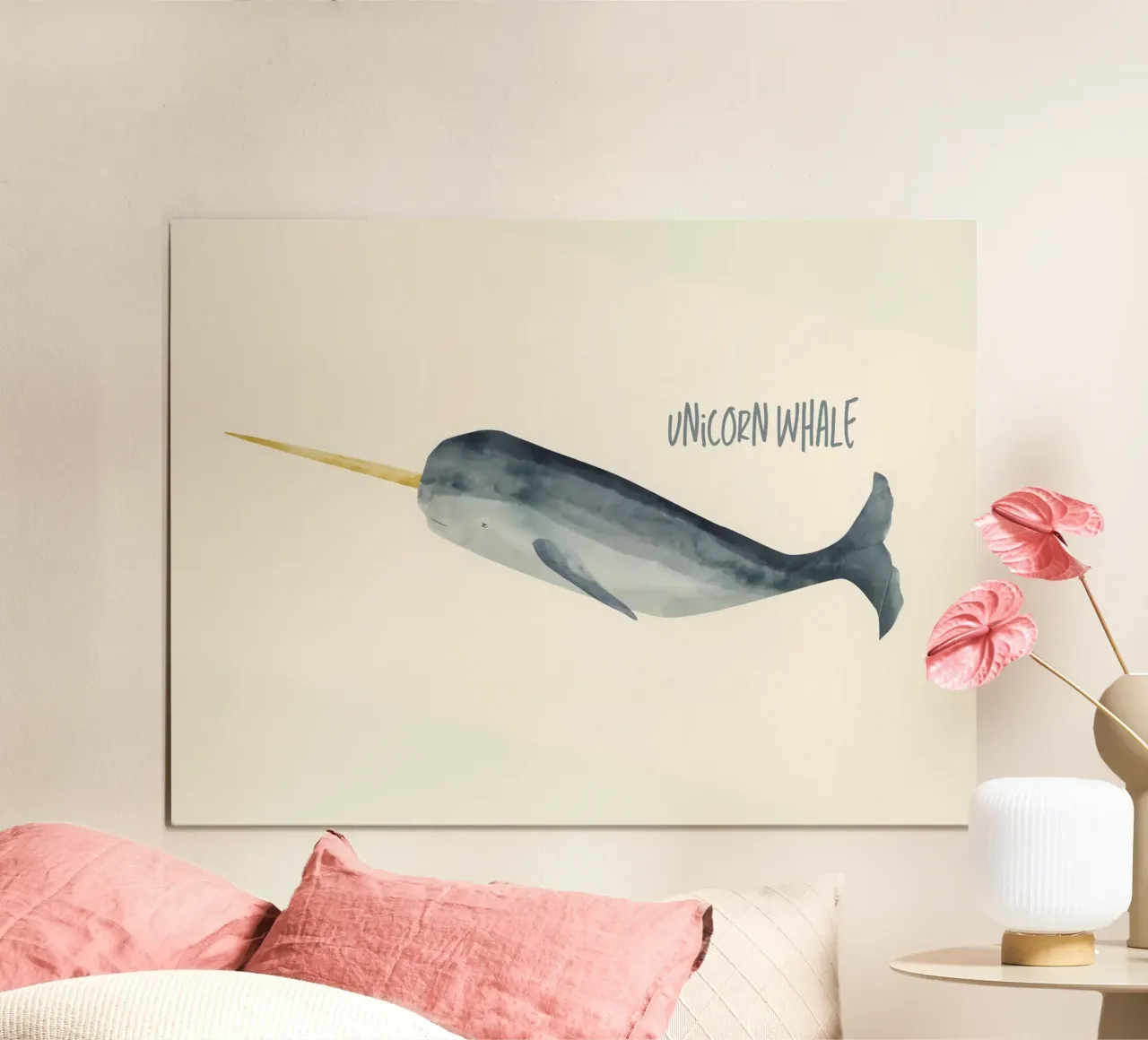 Unicorn whale poster da Indigo Rain