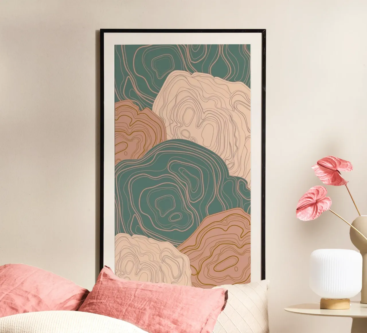 random line color poster by lily