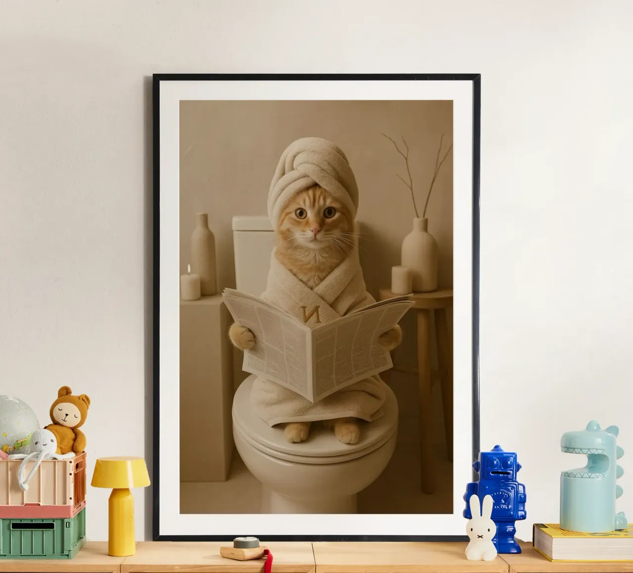shower on toilet poster da Good days