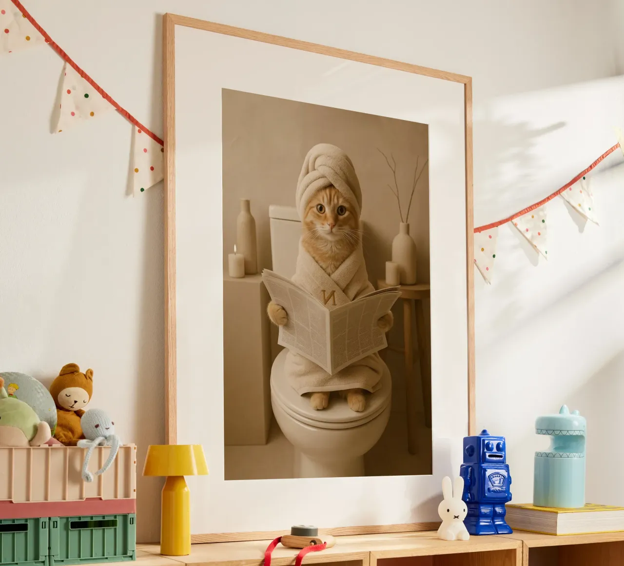 shower on toilet poster da Good days