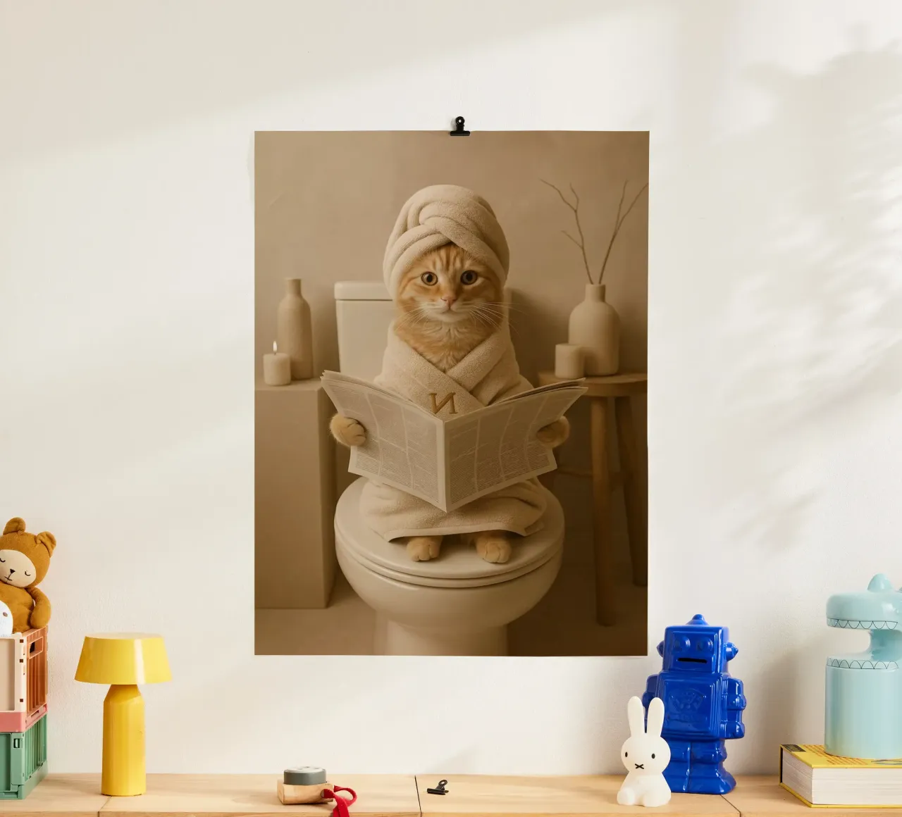 shower on toilet poster da Good days