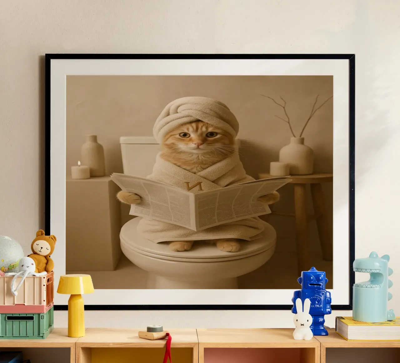 shower on toilet poster da Good days