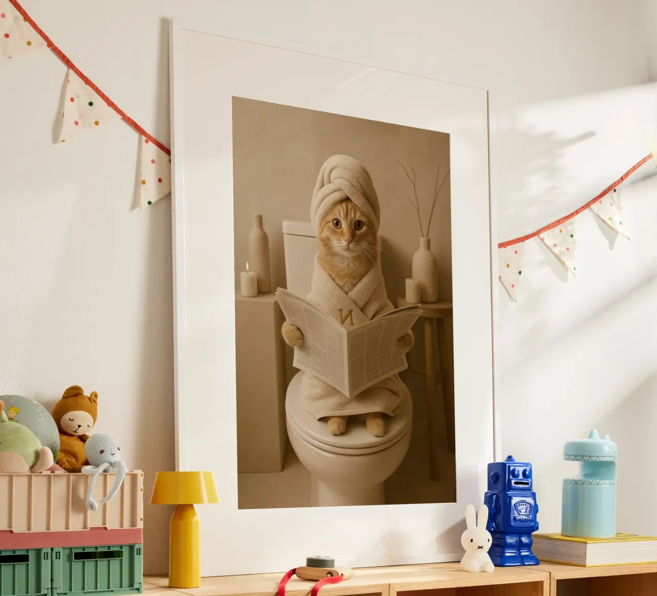 shower on toilet poster da Good days